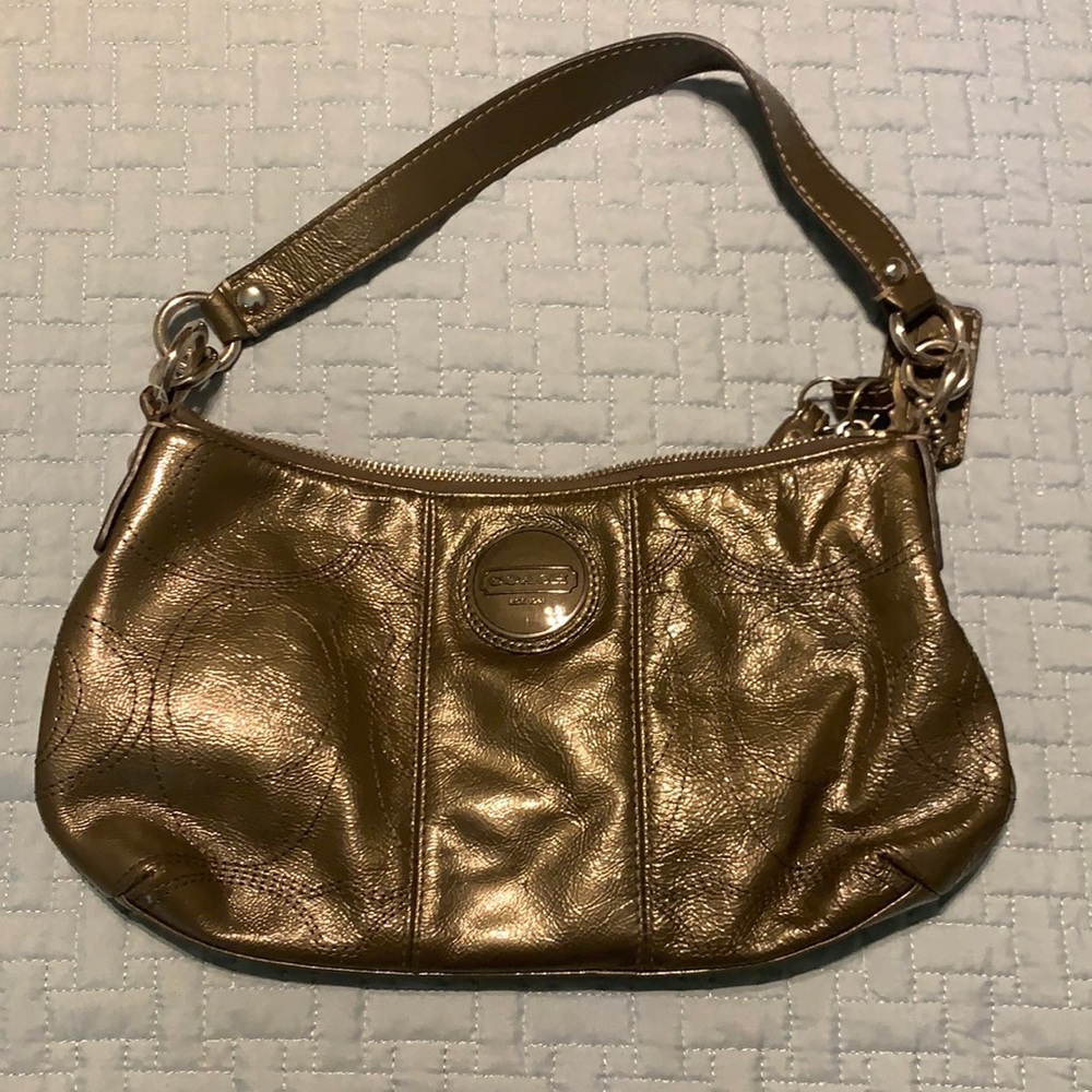 Coach pewter purse